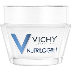 Ein weißer Creme-Tiegel mit der Aufschrift "Vichy Nutrilogie 1".